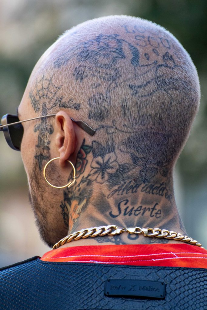 Roberto Malizia Street Style Tattoo London Fashion Week SS20 LFW