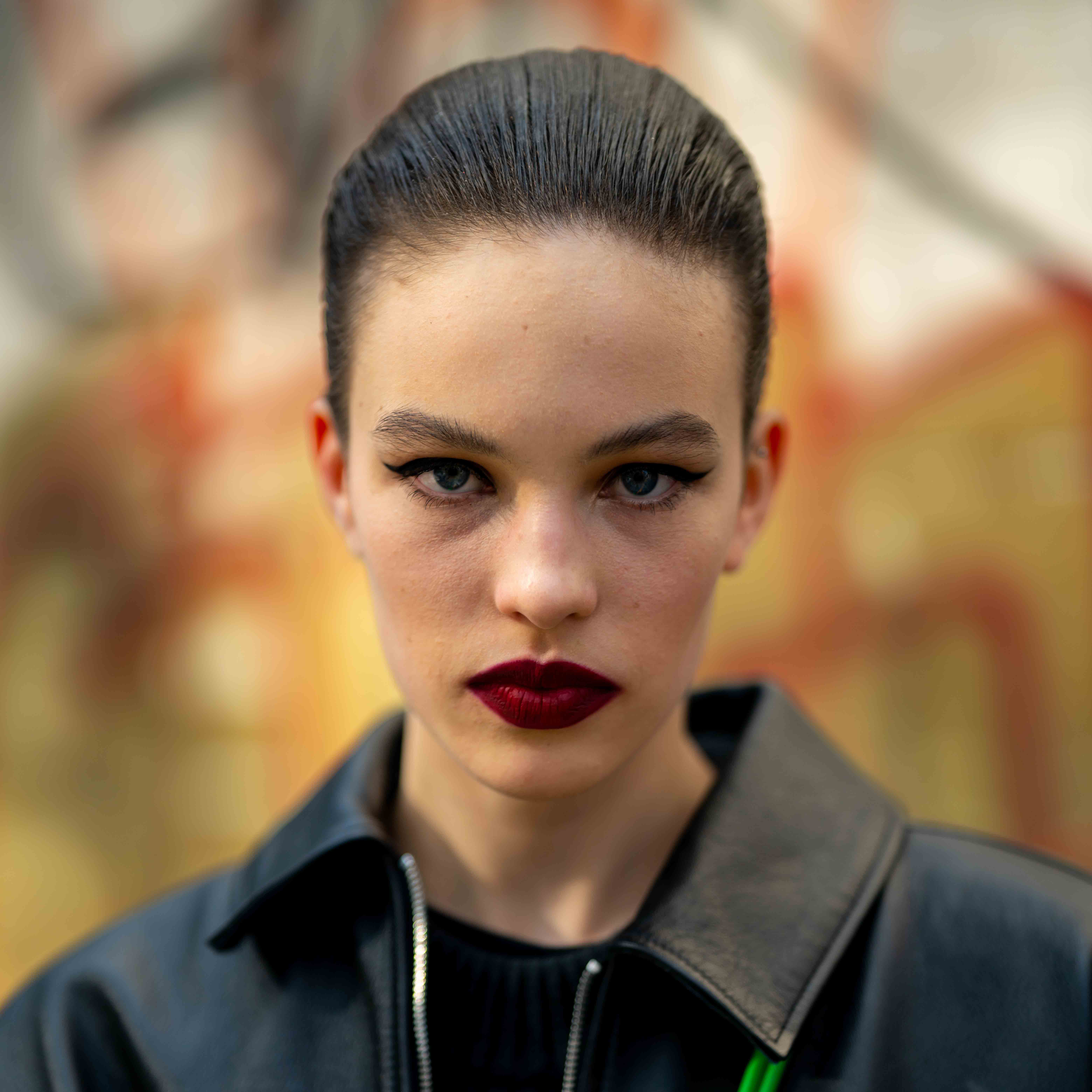 Model Street Style After Dolce & Gabbana FW23-24 Milan Fashion Week