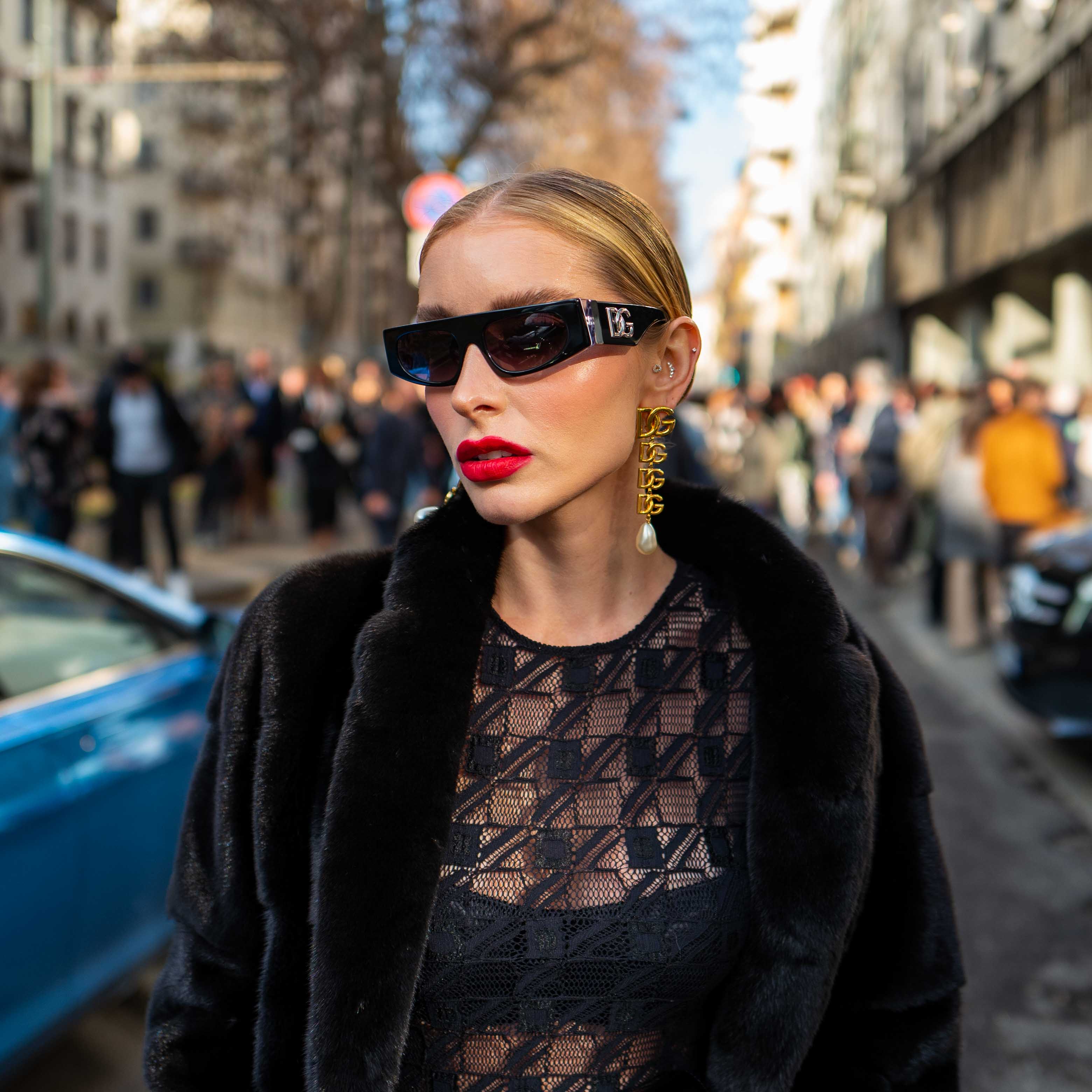 Street Style After Dolce & Gabbana FW23-24 Milan Fashion Week