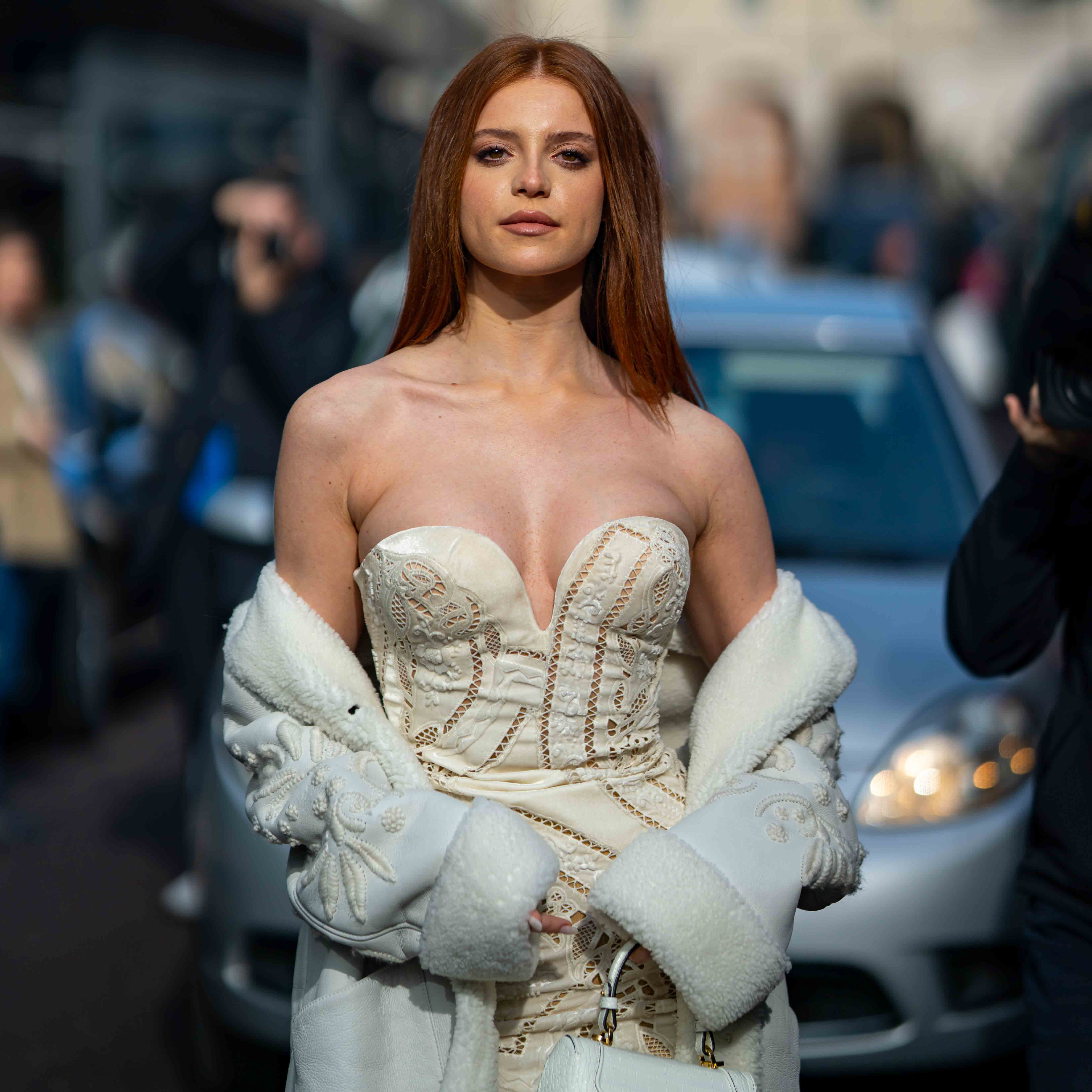 Street Style Before Ermanno Scervino Milan Fashion Week FW23/24