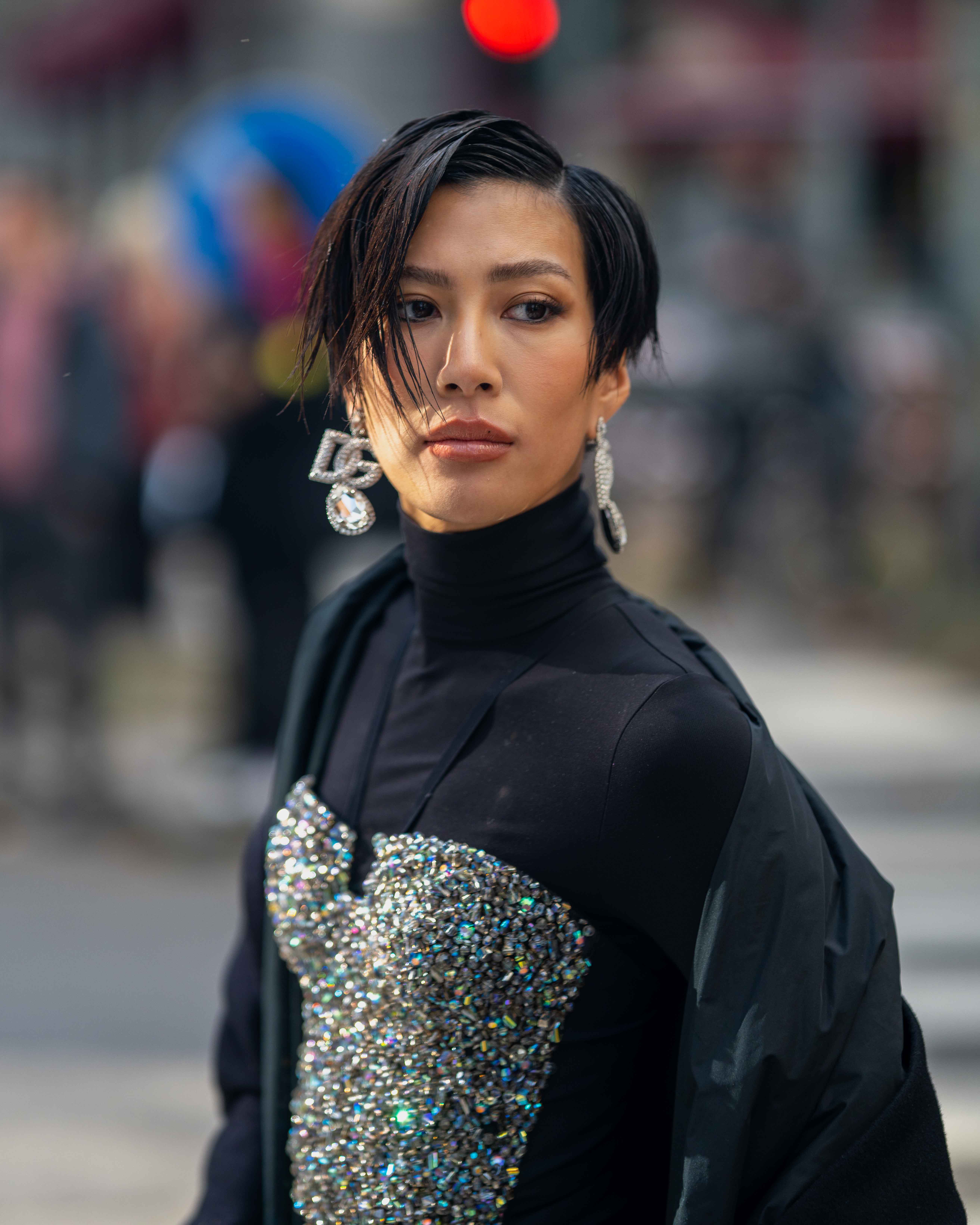 Molly Chiang Street Style after Dolce & Gabbana Milan Fashion Week FW23/24