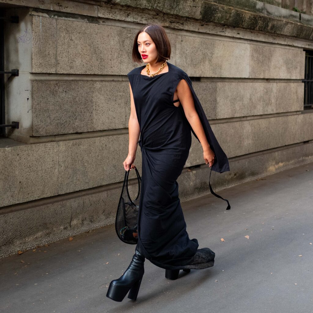 Hand In Fire Tiffany Hsu Street Style before Rick Owens Paris Fashion Week SS24