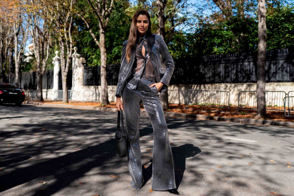 Ariadna Gutierrez Street Style Before Akris SS24 Paris Fashion Week