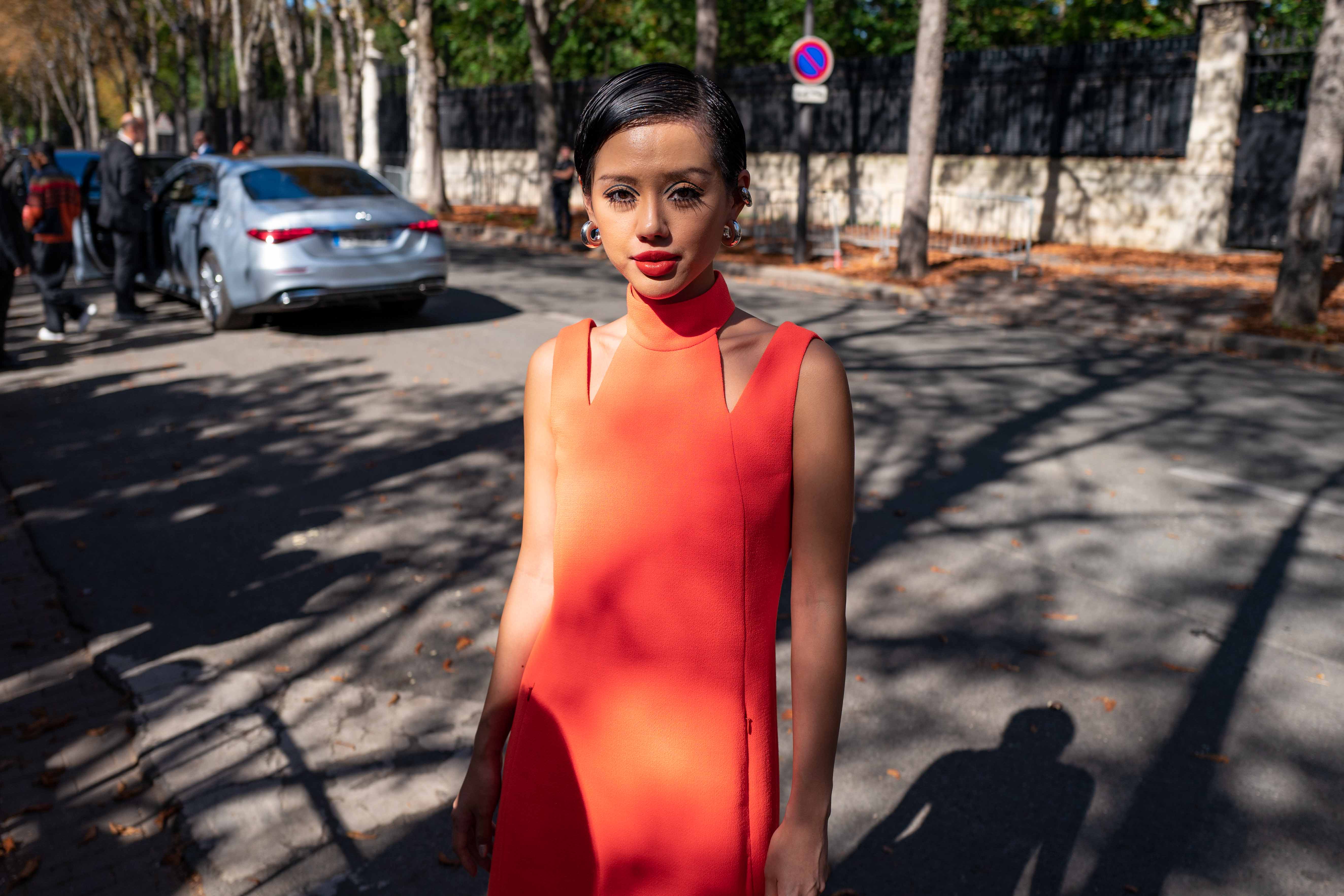 Street Style At Akris SS24 During Paris Fashion Week