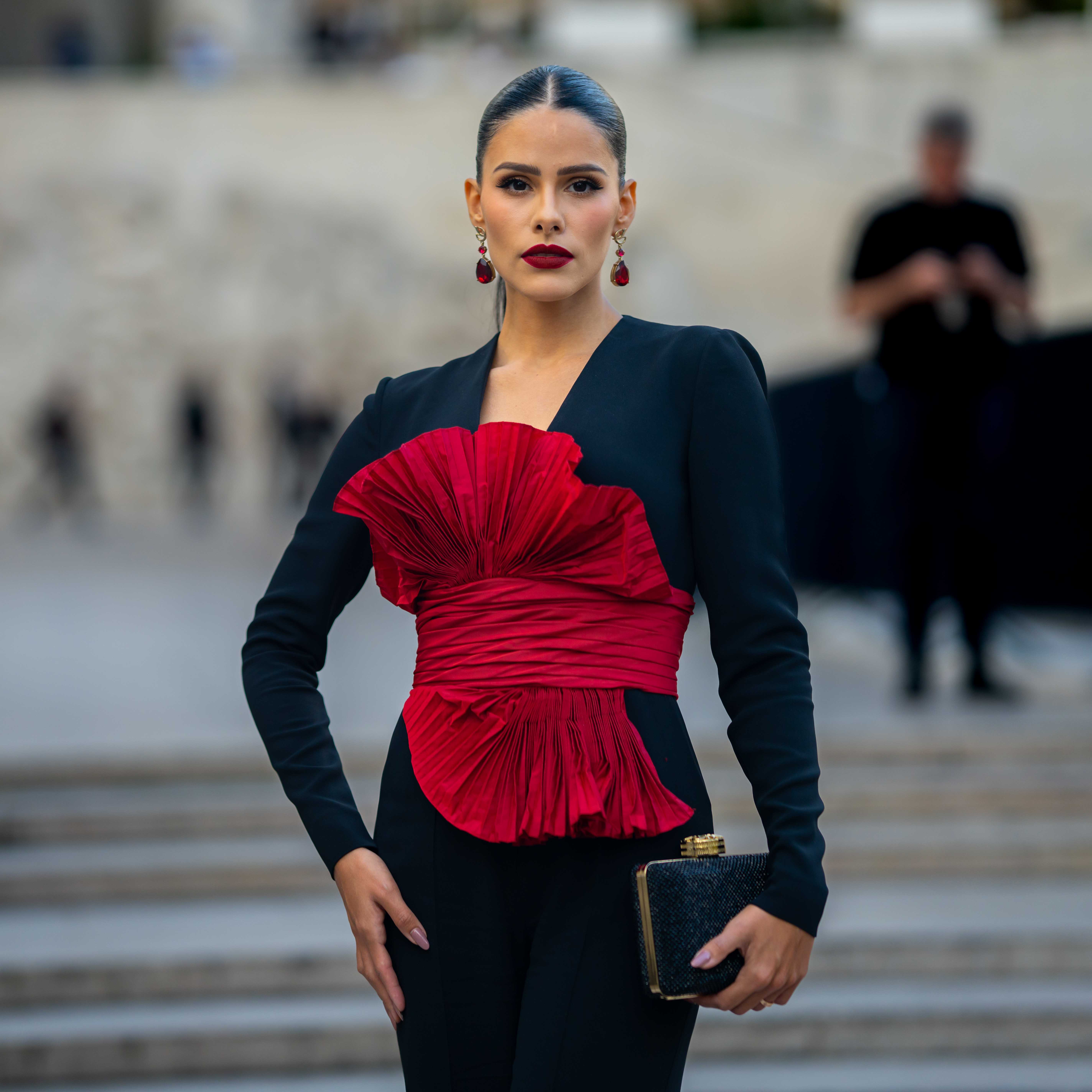 Dy Miryan Street Style After Elia Saab SS24 Paris Fashion Week