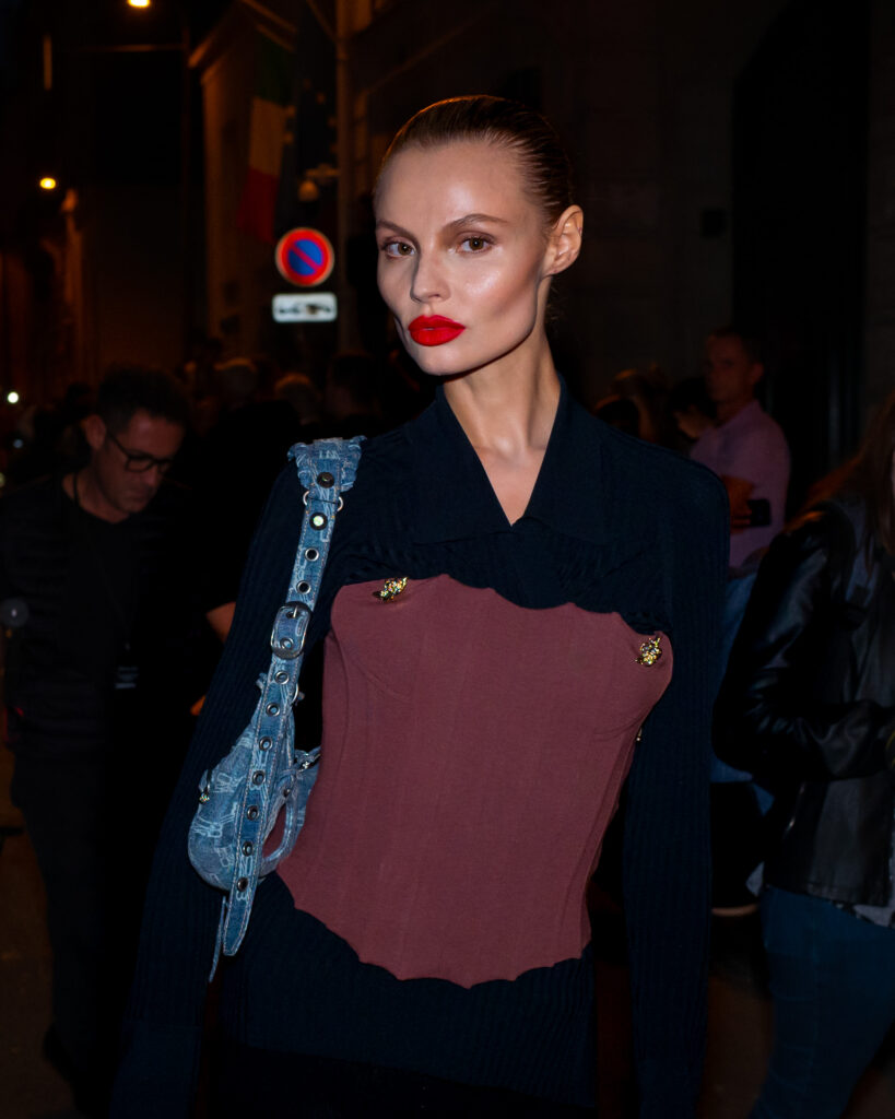 Magdalena Frąckowiak Street Style after Schiaparelli Paris Fashion Week SS24