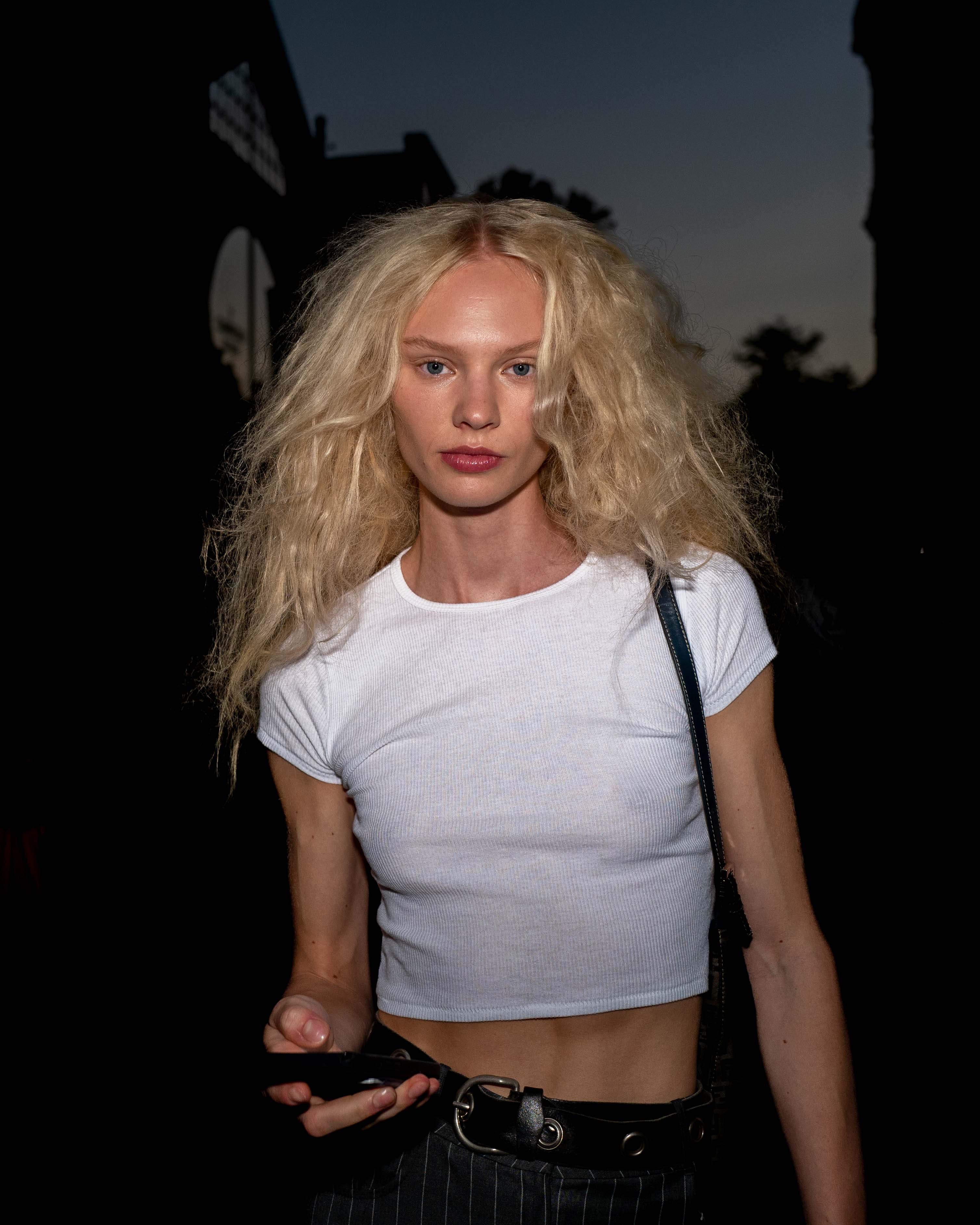 Model Vilma Sjöberg Street Style After Alexander McQueen SS24 Paris Fashion Week
