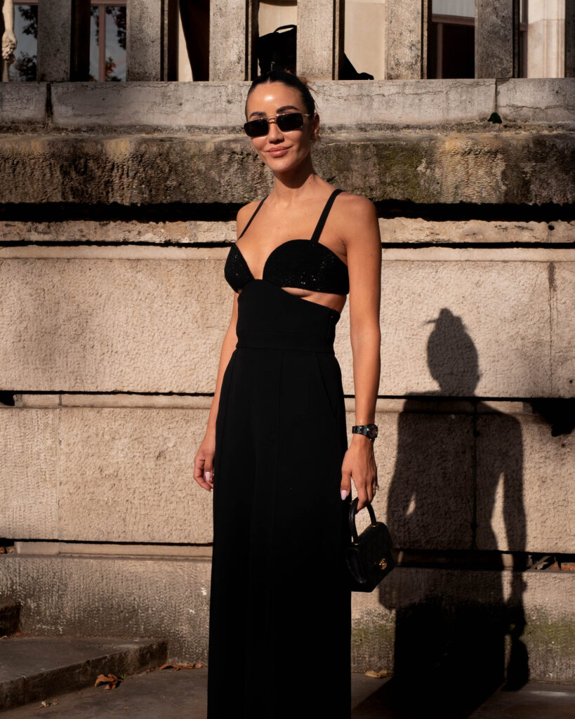 Tamara Kalinic Street Style After Elie Saab SS24 Paris Fashion Week