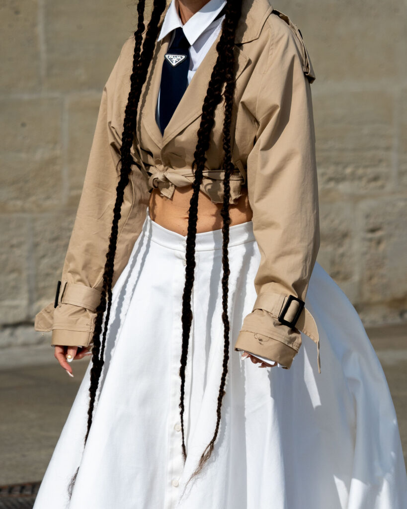 Angela Rozas Saiz Street Style At Giambattista Valli Paris Fashion Week SS24