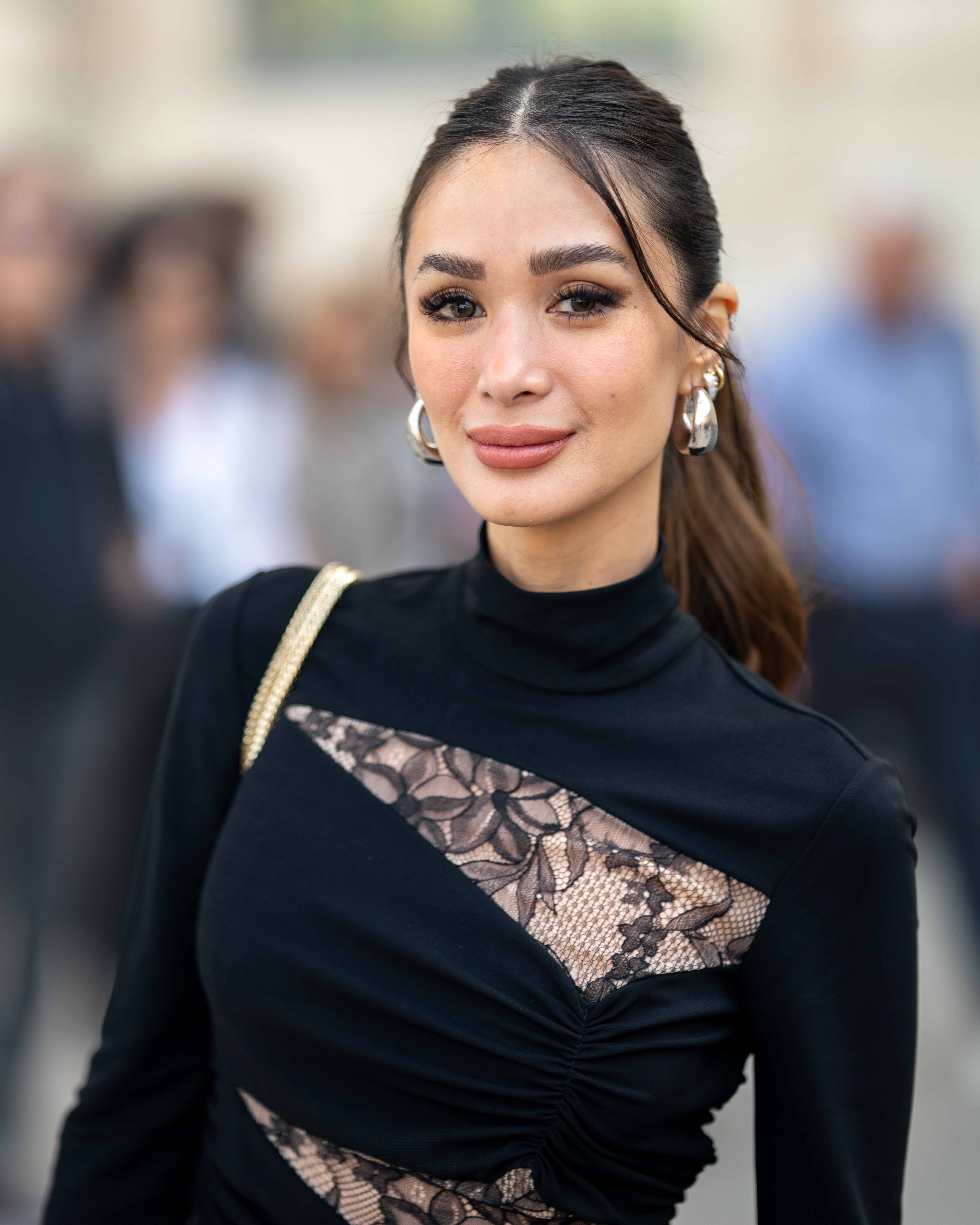 Heart Evangelista Street Style At Giambattista Valli Paris Fashion Week SS24