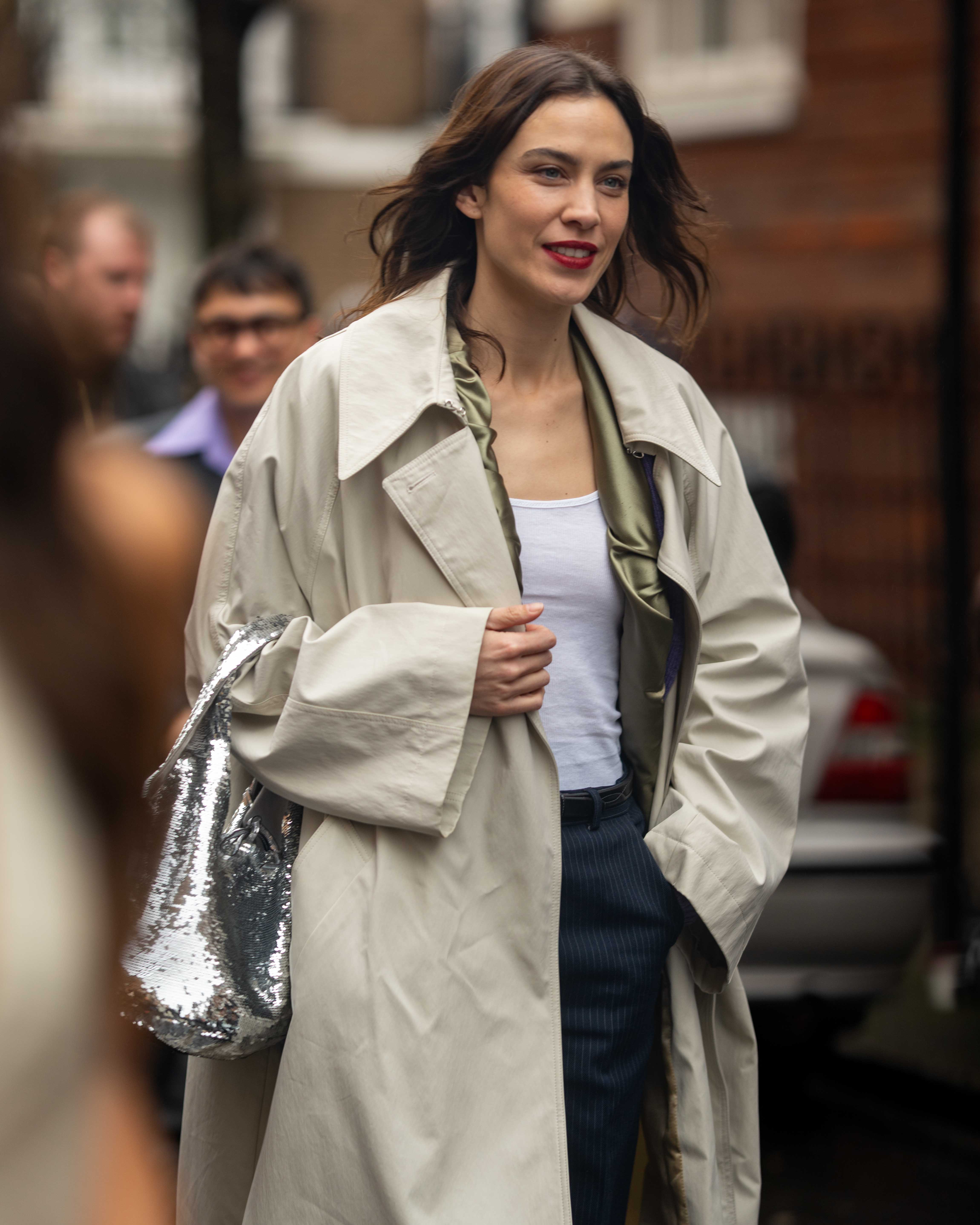 Alexa Chung Street Style Before JW Anderson FW24/25 London Fashion Week