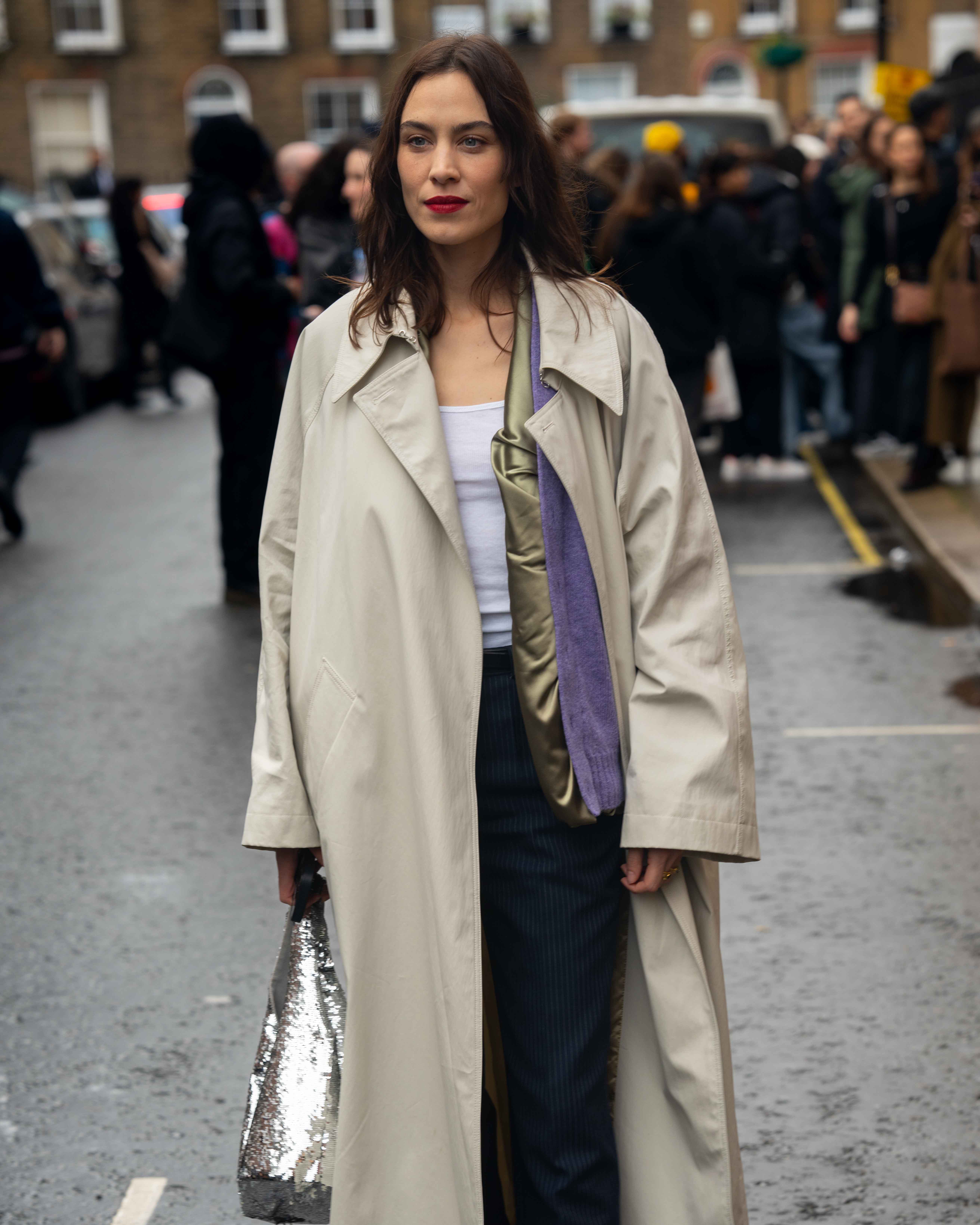 Alexa Chung Street Style Before JW Anderson FW24/25 London Fashion Week